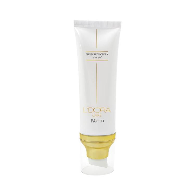 کرم ضدآفتاب +SPF50 بی رنگ مناسب انواع پوست لدورا کر ۸۰ml