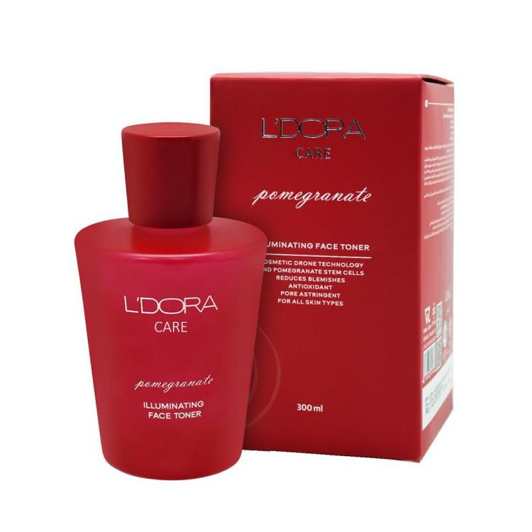 تونر روشن کننده صورت انار مناسب انواع پوست لدورا کر 300ml