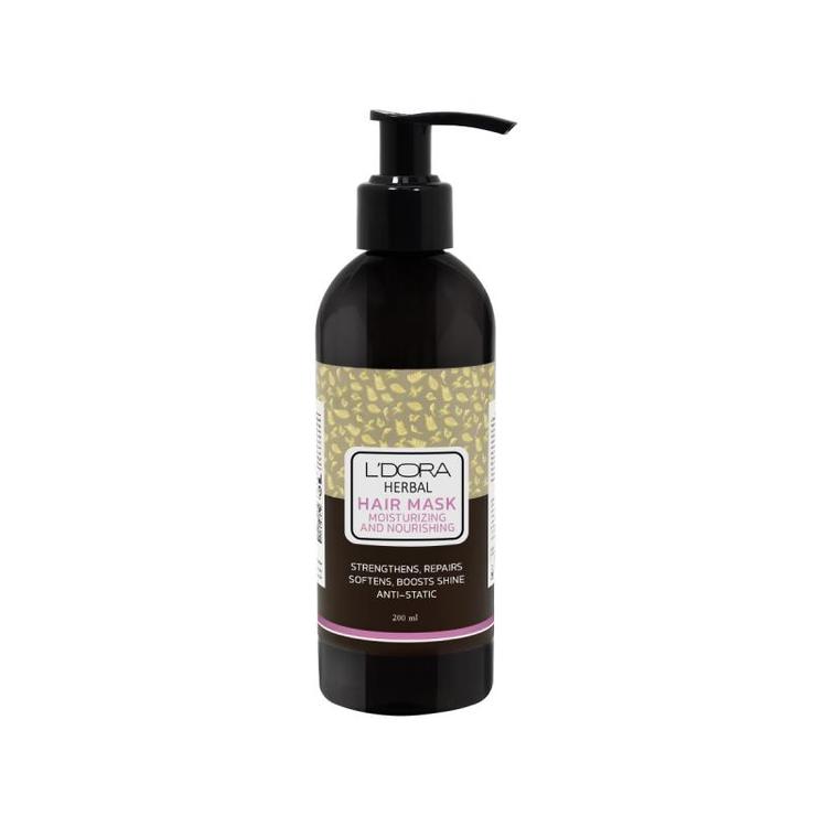 ماسک گیاهی نرم‌کننده و تقویت‌کننده موی سر لدورا هربال 200ml